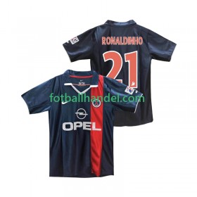 Herre Fotballdrakter Paris Saint-Germain RONALDINHO 21 2001 Hjemme Retro 2002 Kortermet